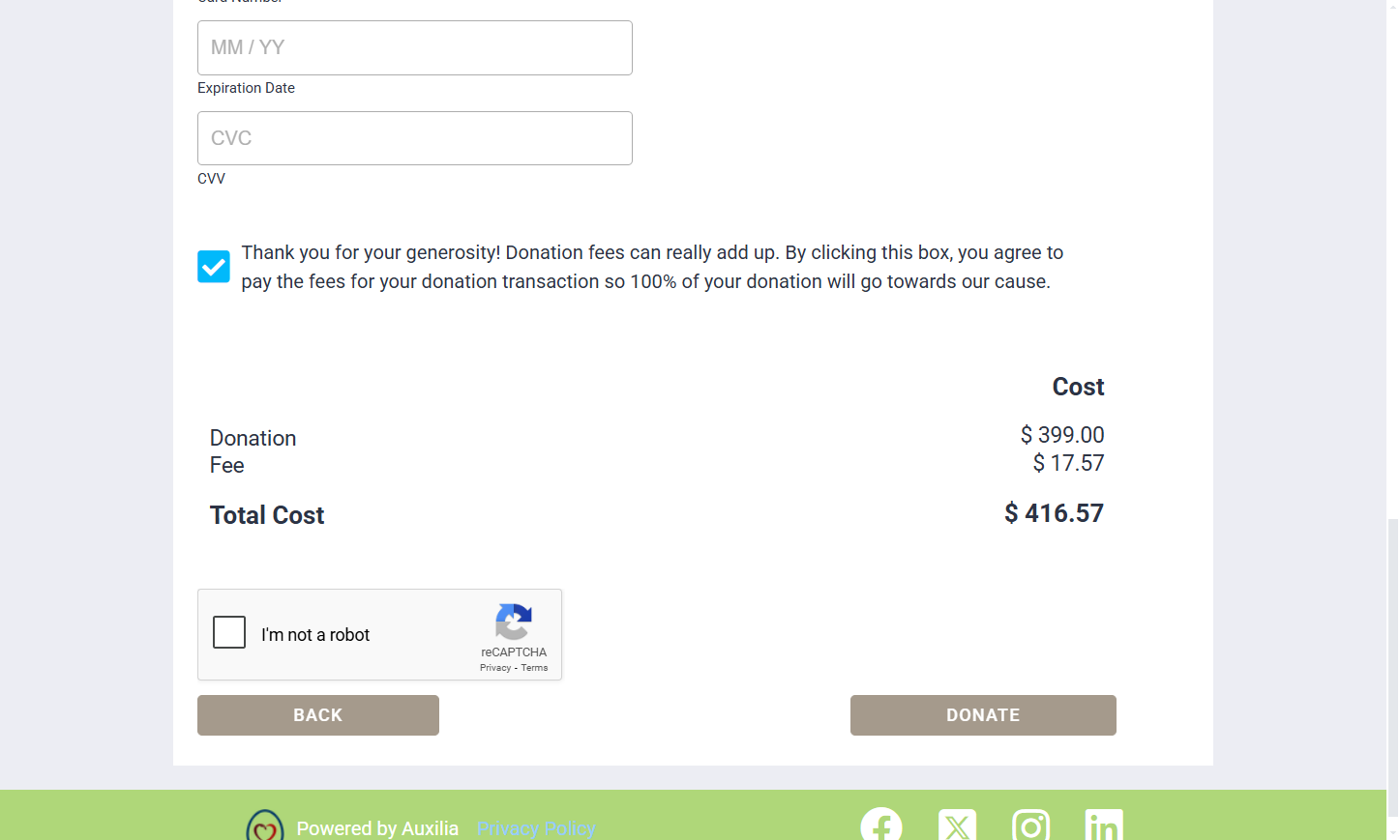 Click on DONATE