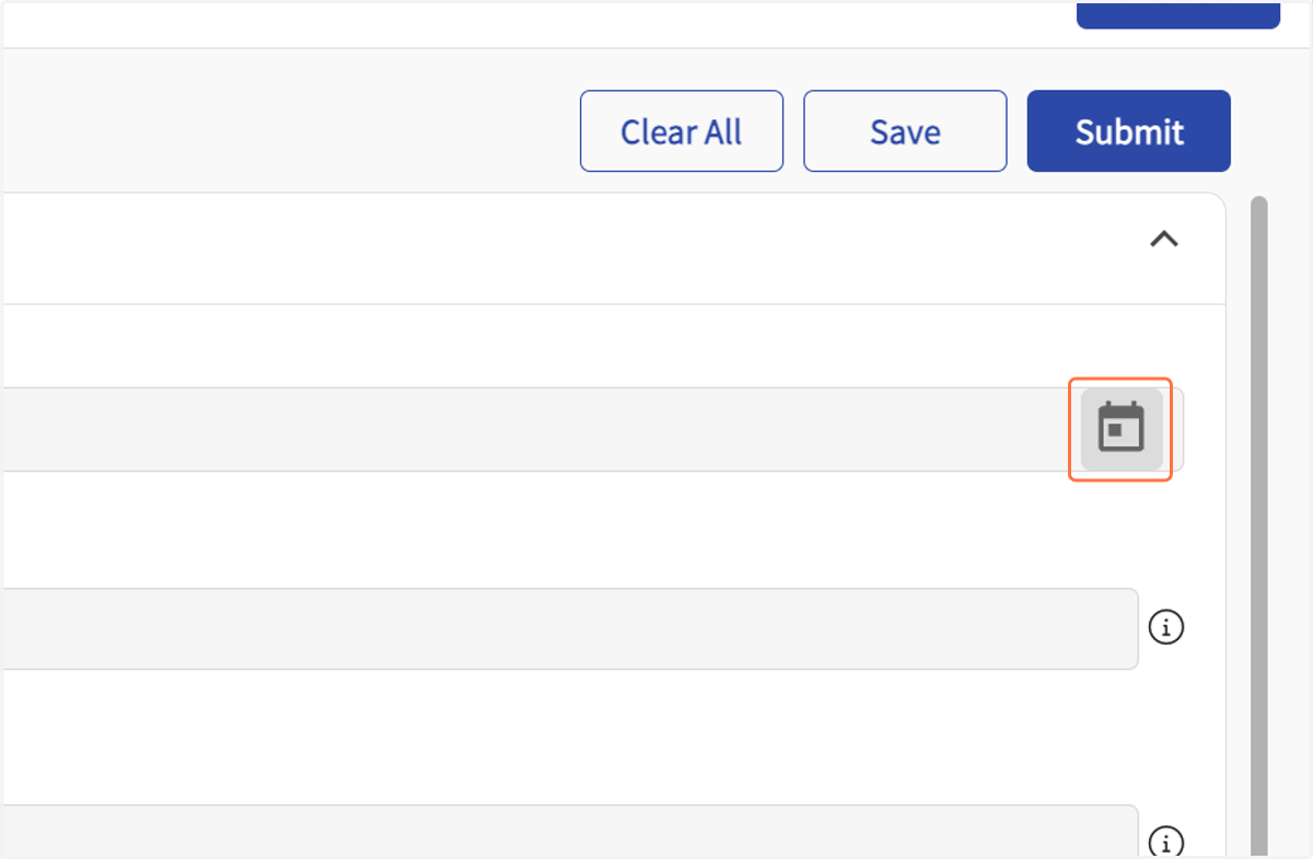 Click on Open calendar
