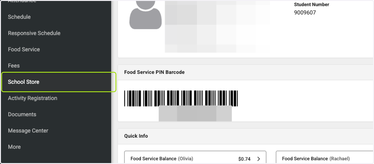 Click on School Store