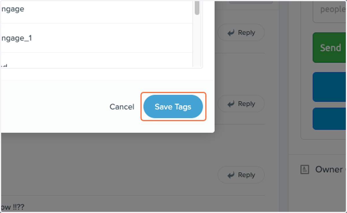 Click on Save Tags