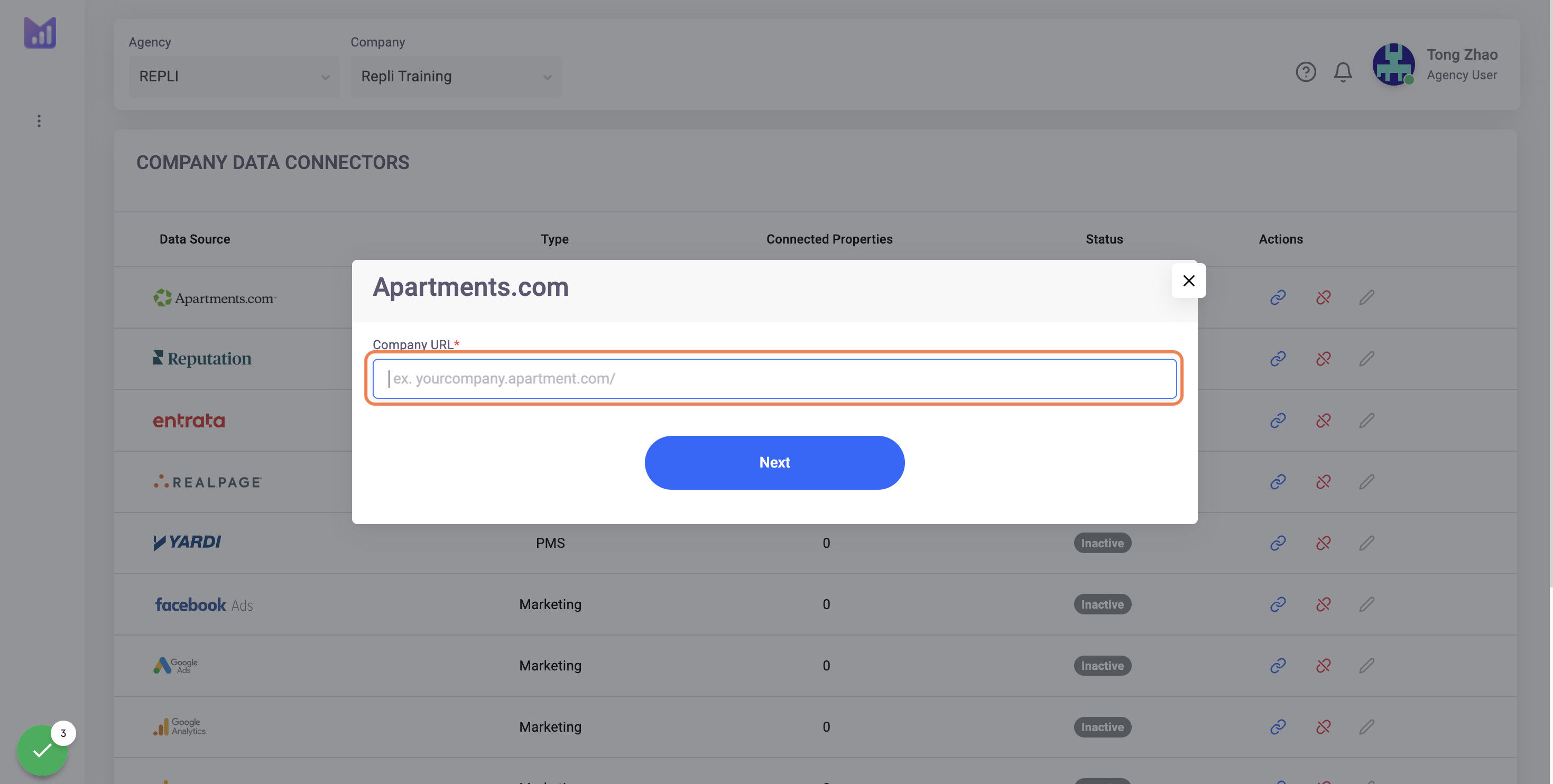 Click on Company URL*