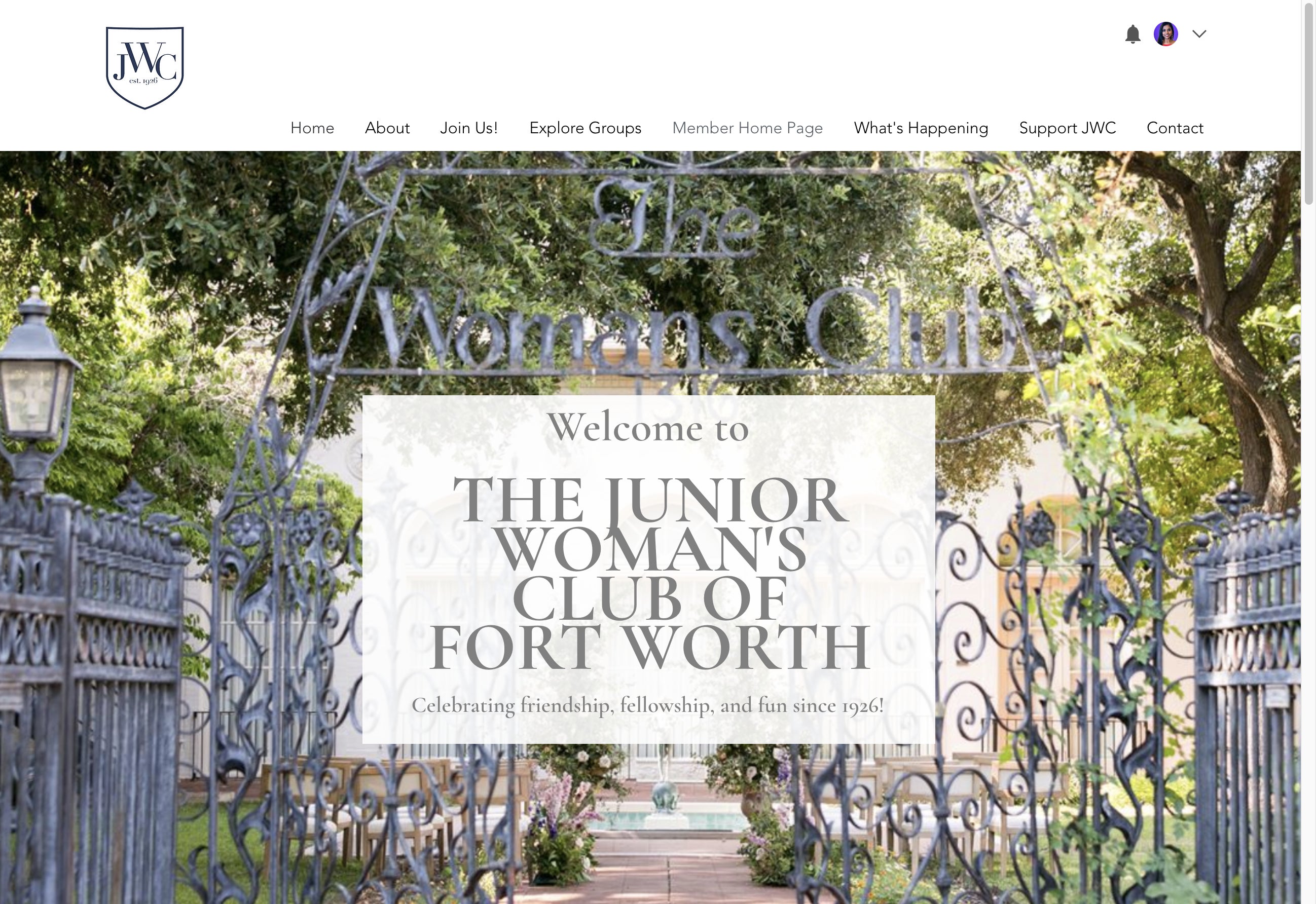 Click on Member Home Page