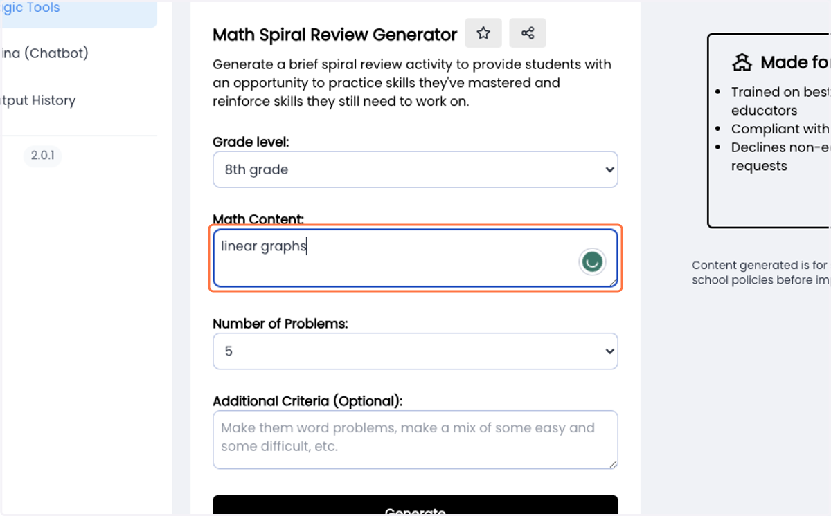 Type in your topic choice