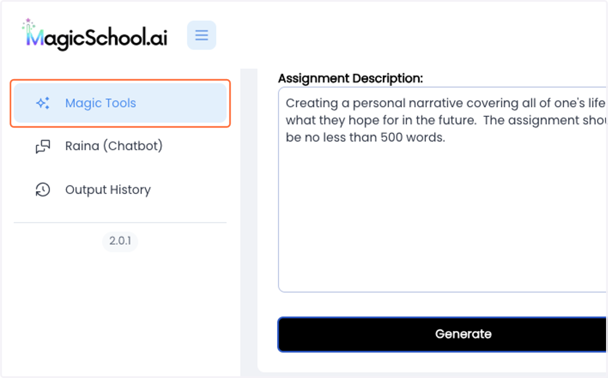 Click on Magic Tools to go back to the home page
