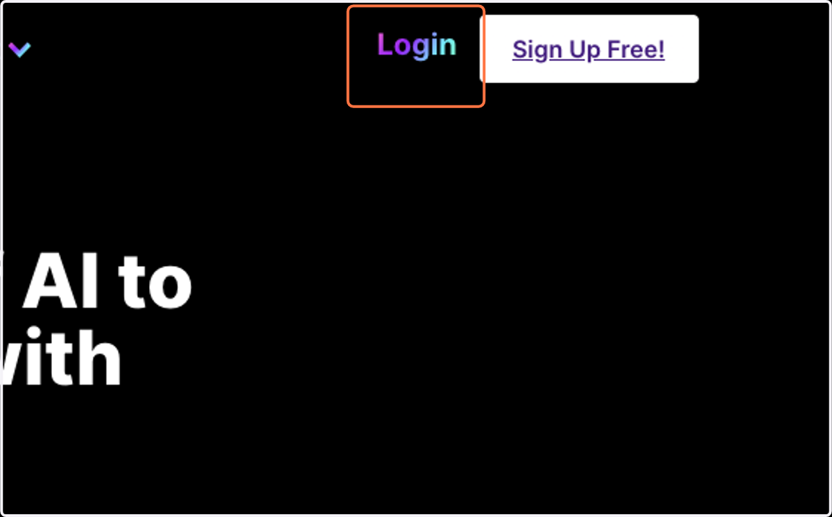 Click on Login
