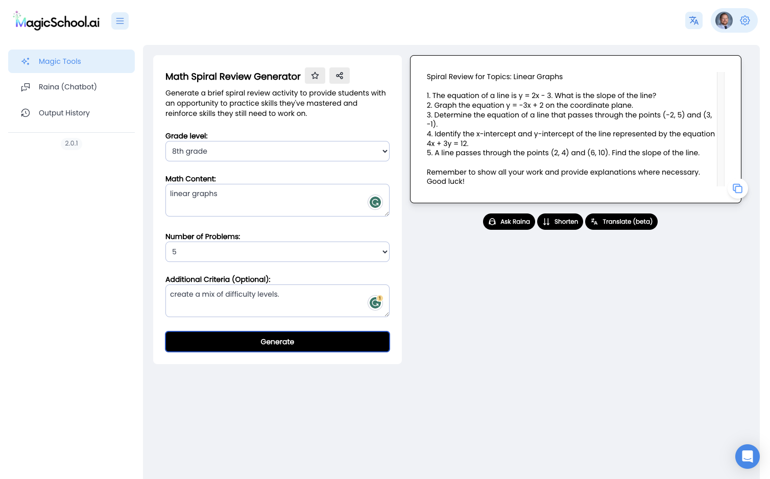 Click on Magic Tools to go back to the home page