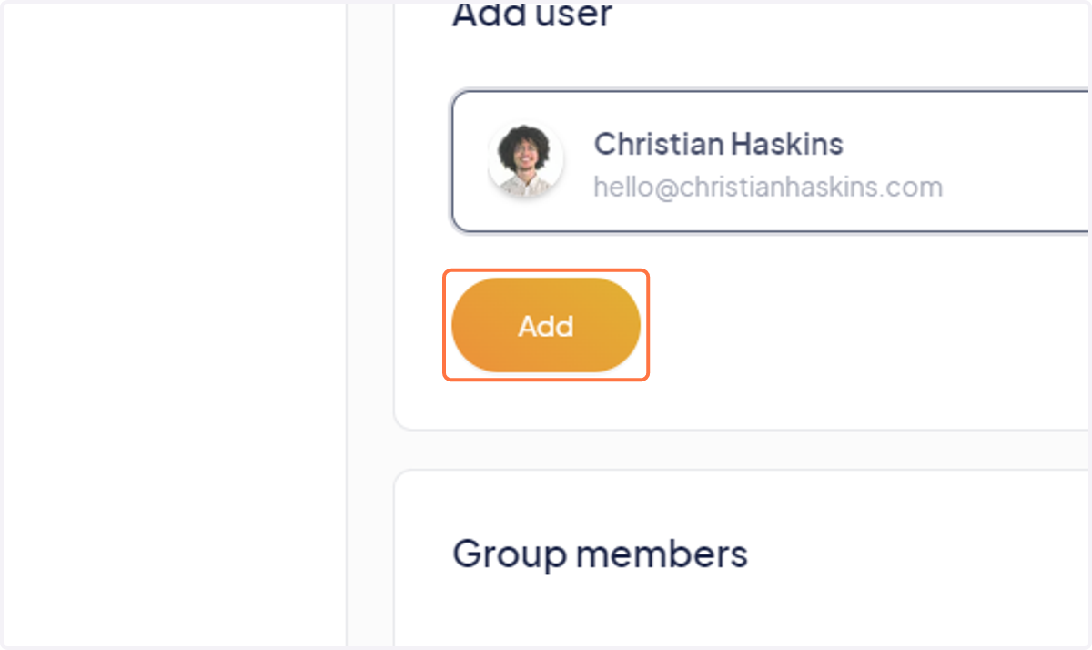 Click "Add" to include them in the group