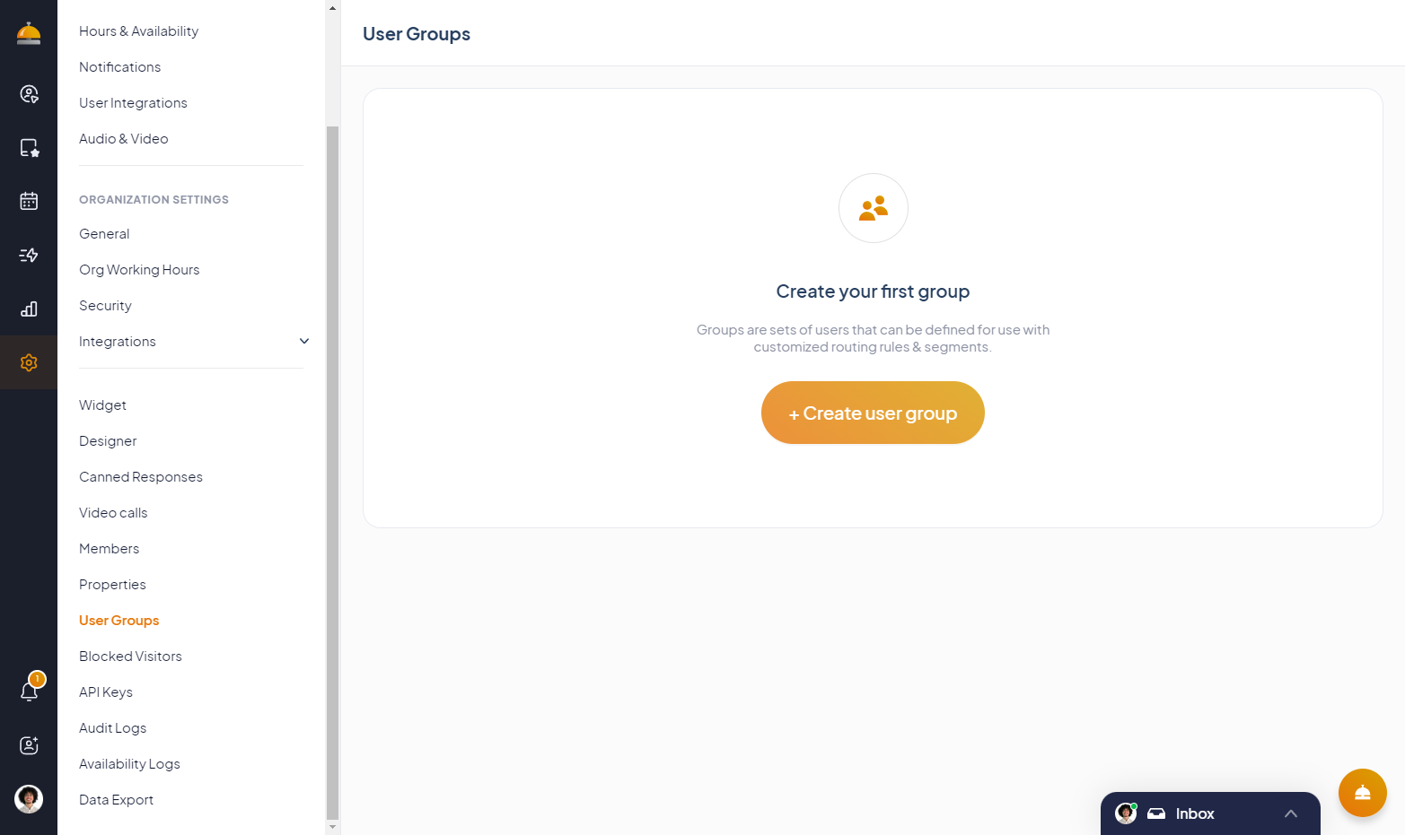 Create a new user group