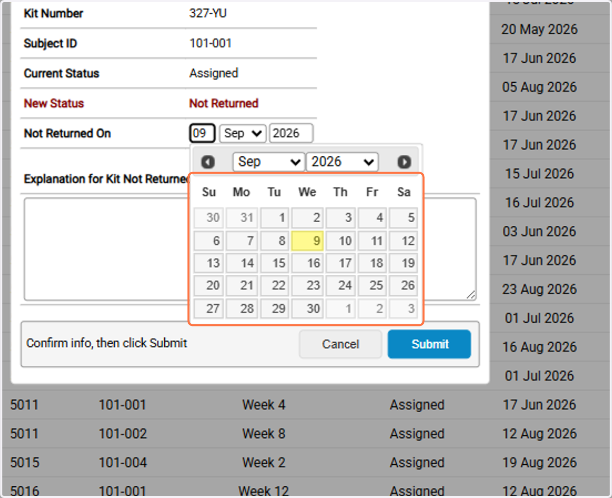 Select a date