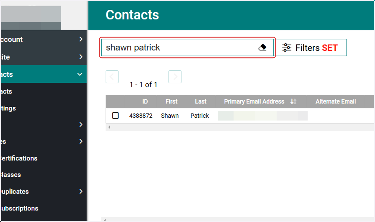 Contact Search
