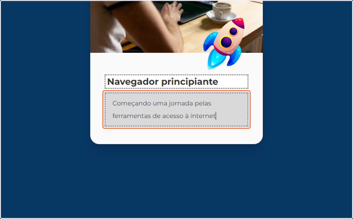 Insira um título e um texto para o seu distintivo