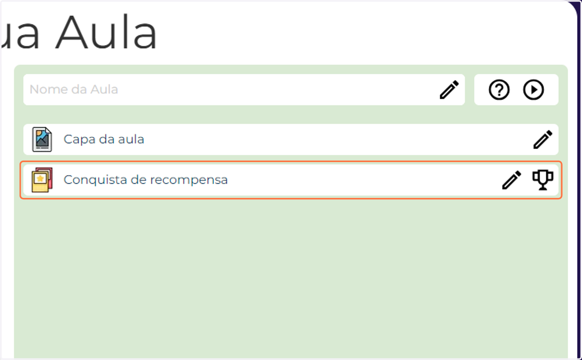 Clique em Conquista de recompensa