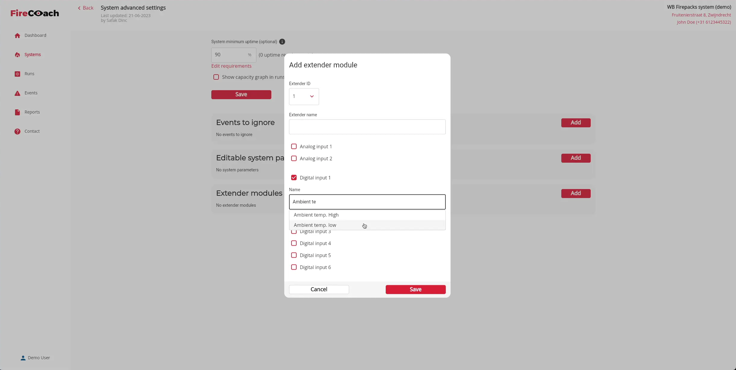 Start typing the name of the desired input