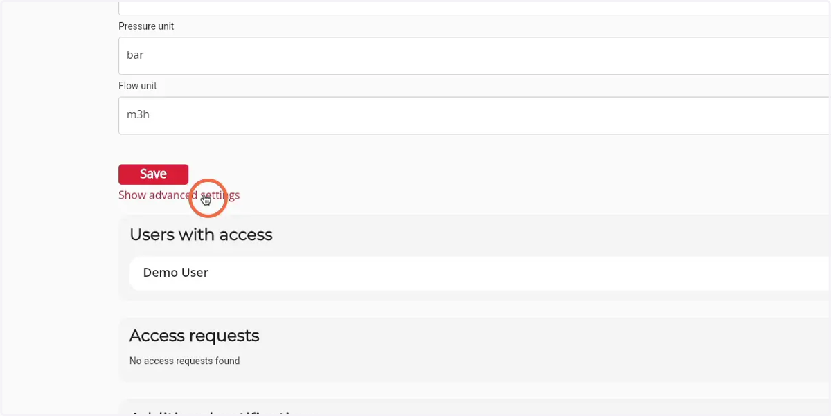 Click on 'Show advanced settings'