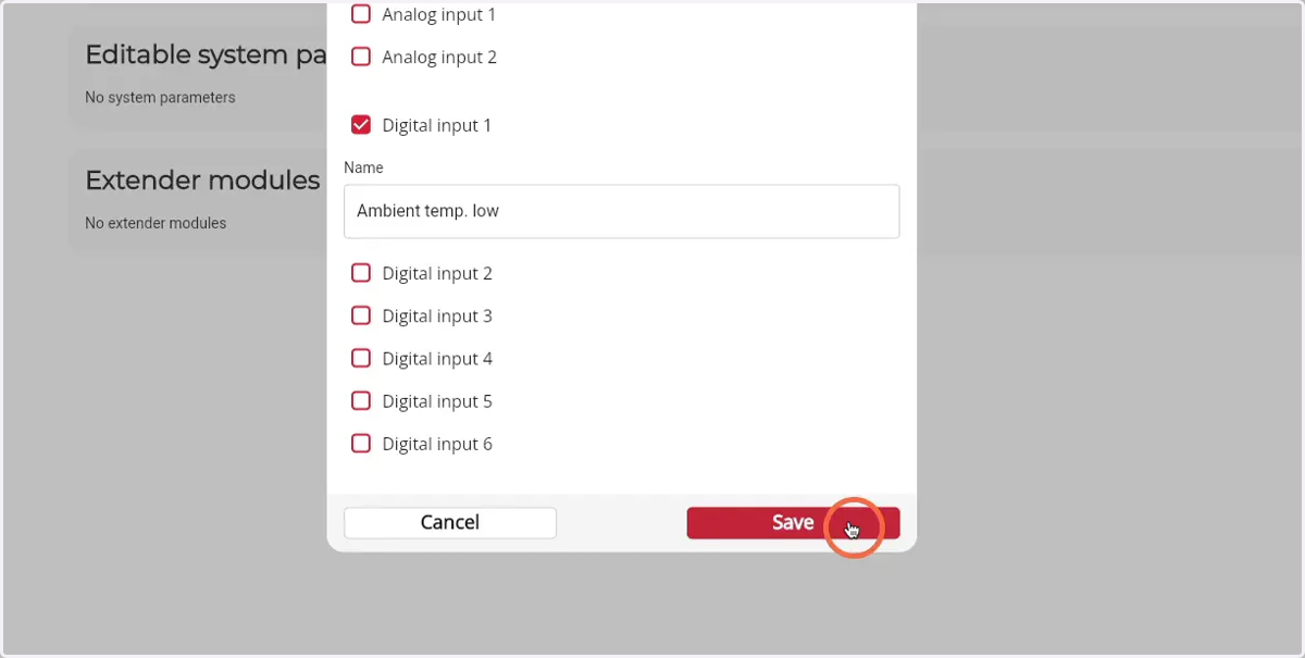 Click 'Save' to add the extender module to the Firepack