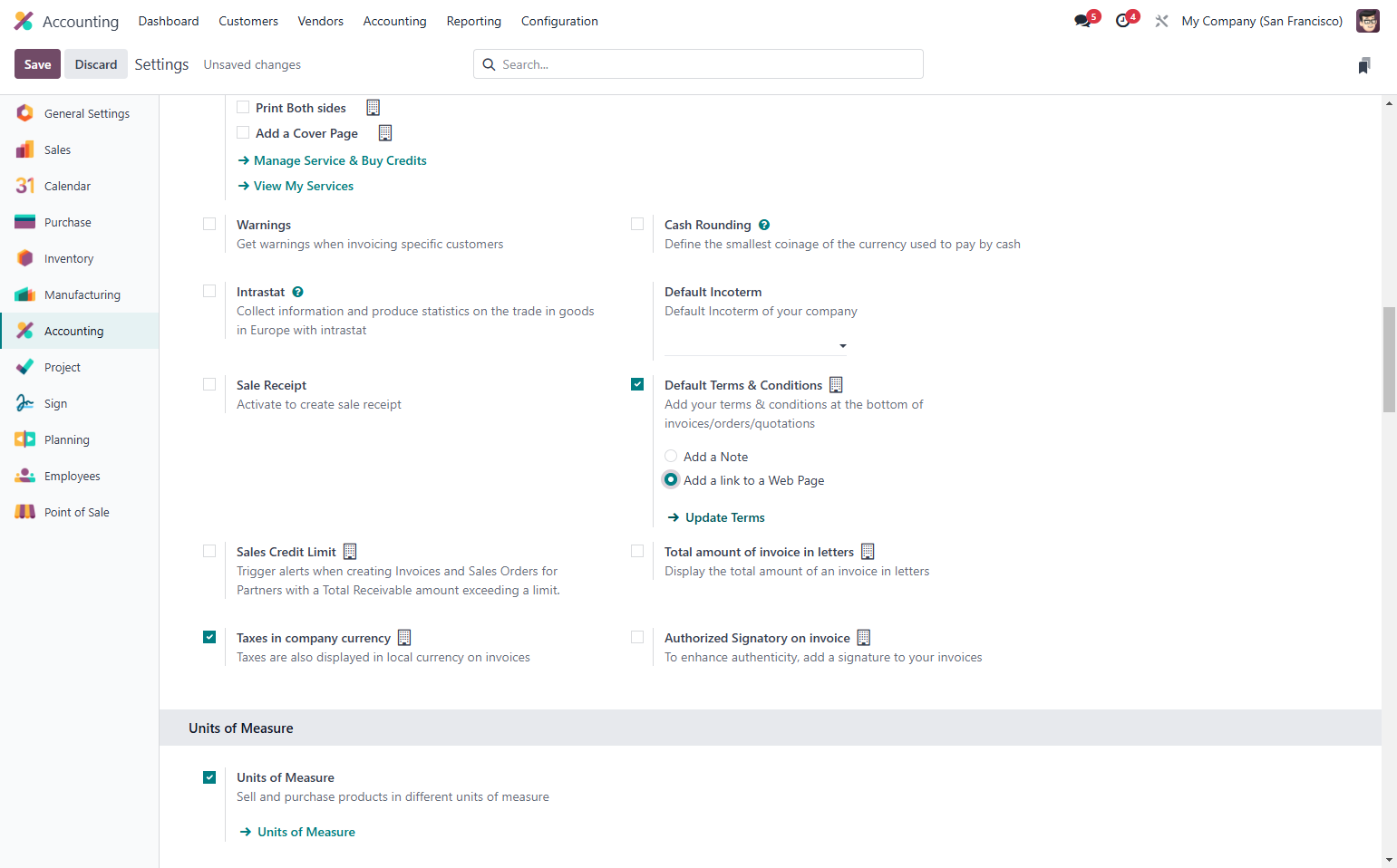 Click on Update Terms
