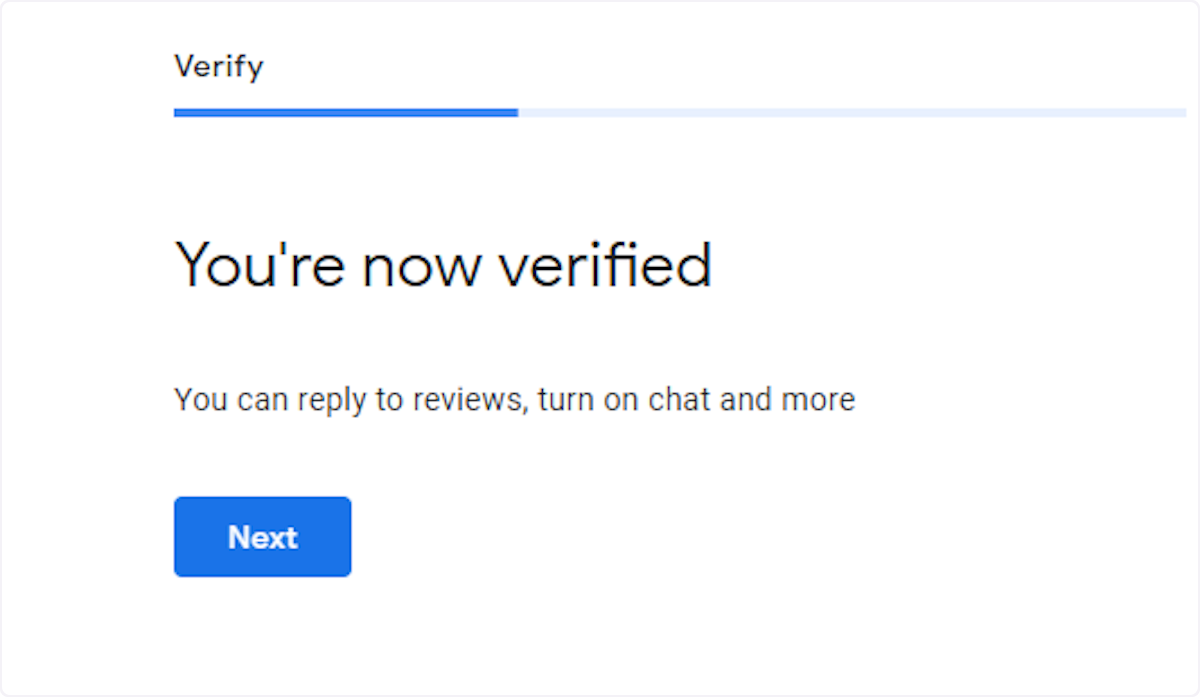 Once verified, you will have the ability to reply to reviews, turn on chat, etc
