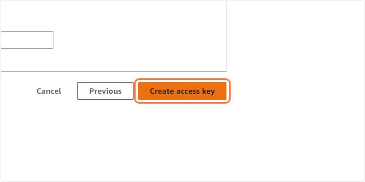 Click on Create access key