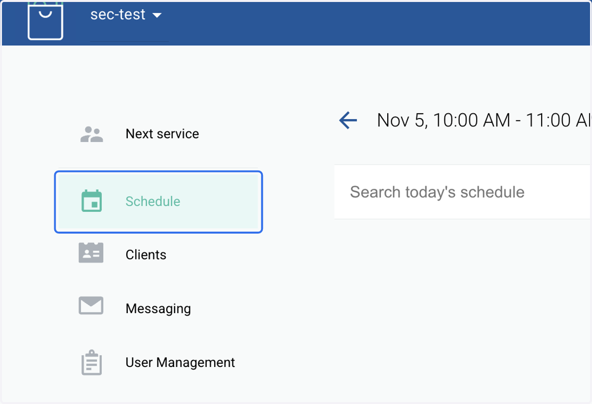 Click on SCHEDULE