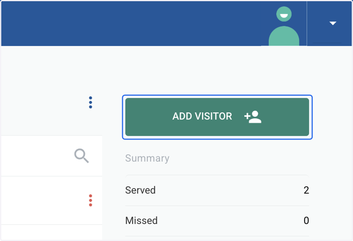 Click on ADD VISITOR