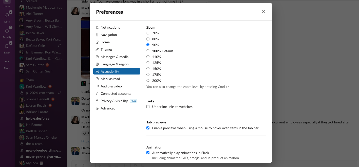 Customize all your Preferences