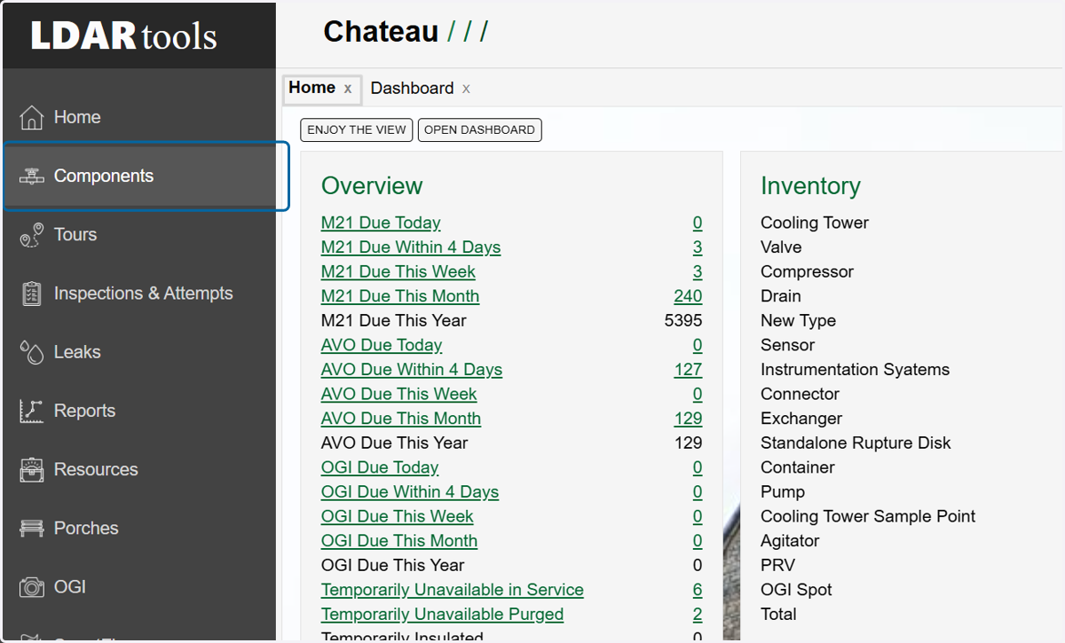 Click on Components.