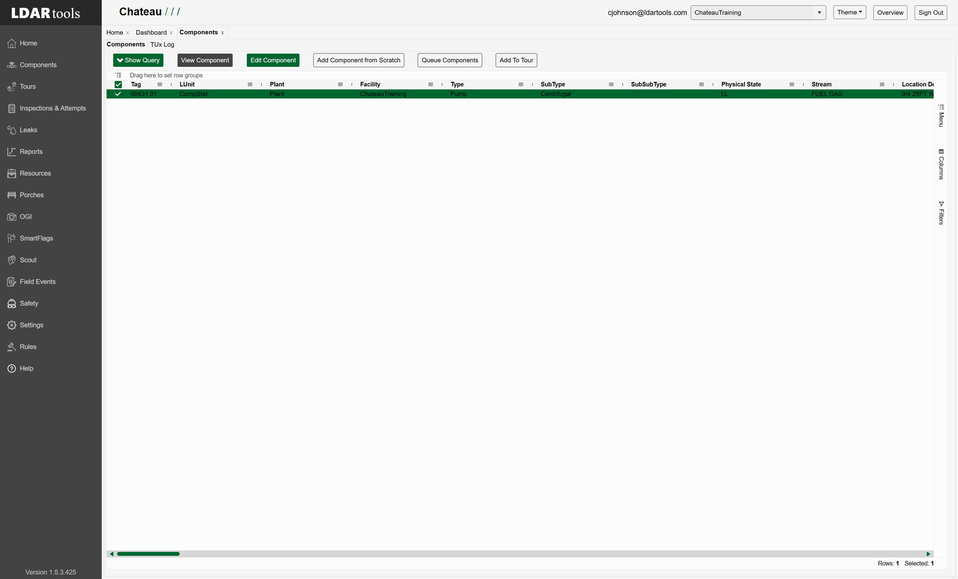 Click on View Component