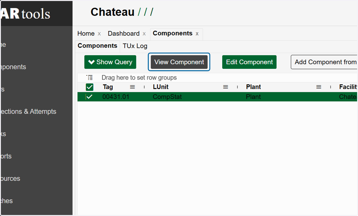 Click on View Component