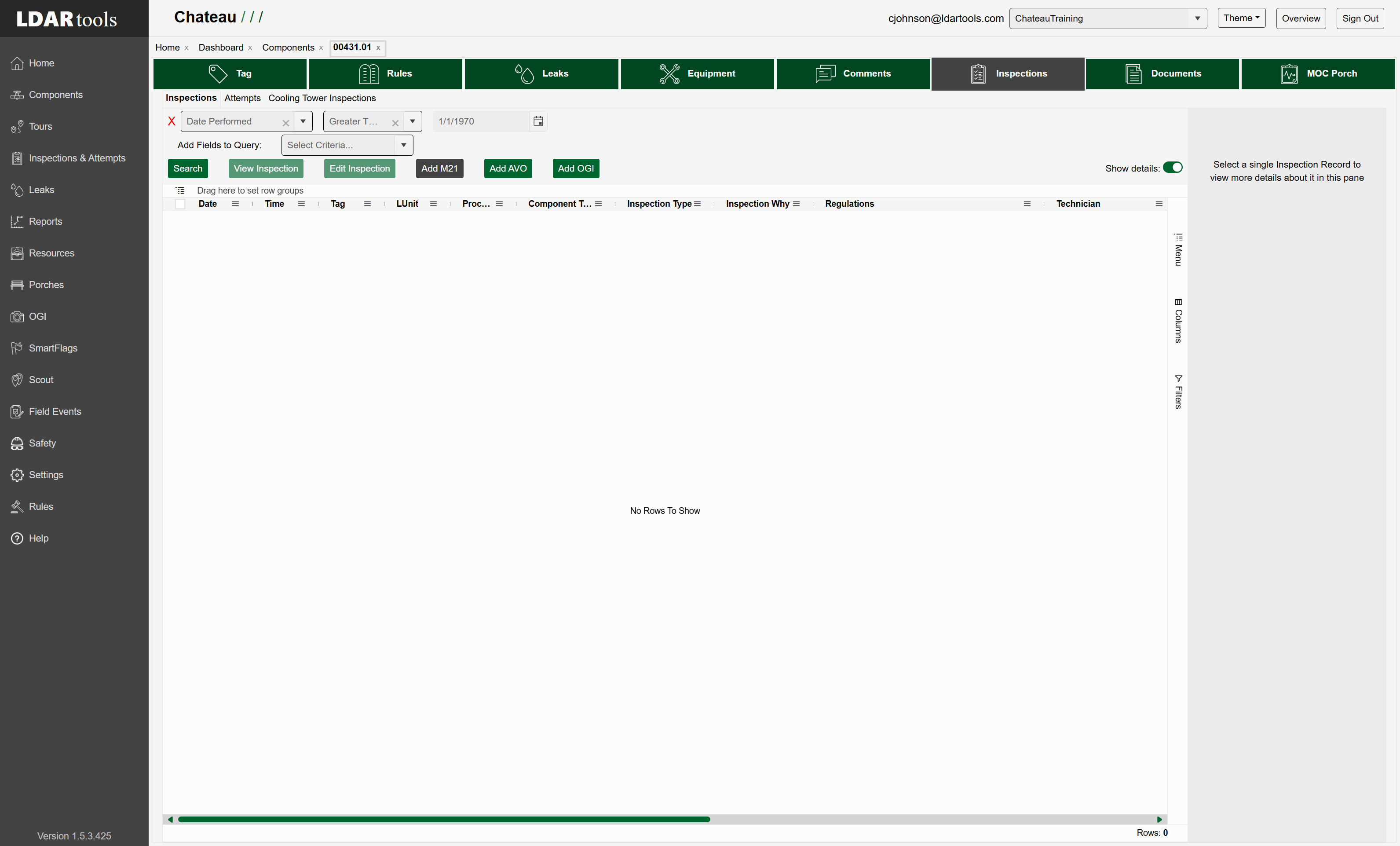 Depending on which type on monitoring event you want to add, click on either the Add M21, Add AVO or Add OGI.