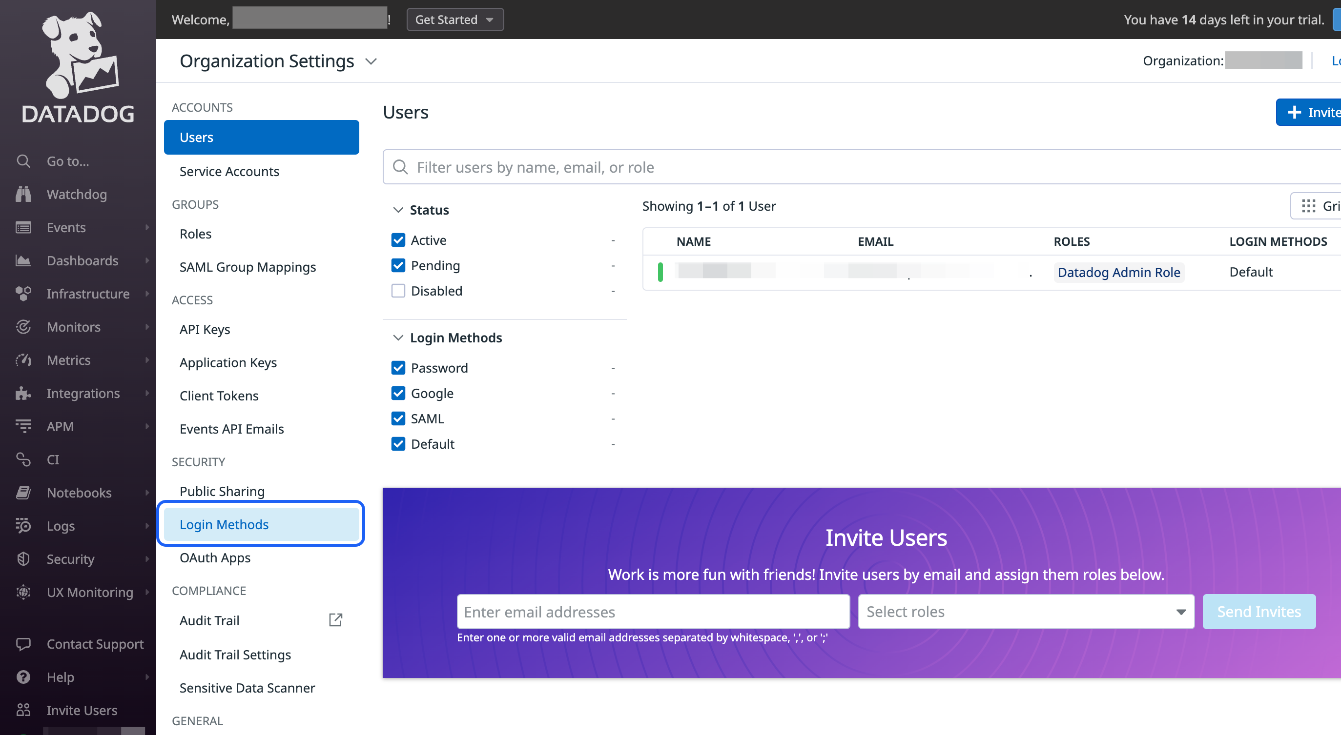 Login Methods