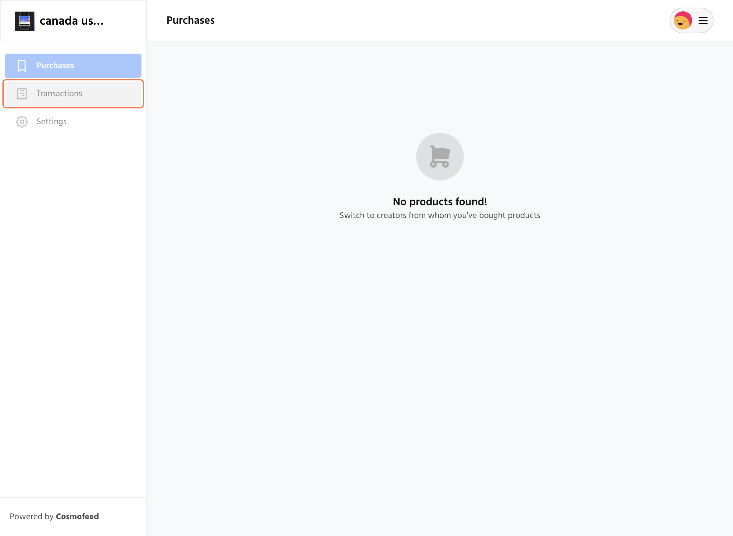 Click on Transactions