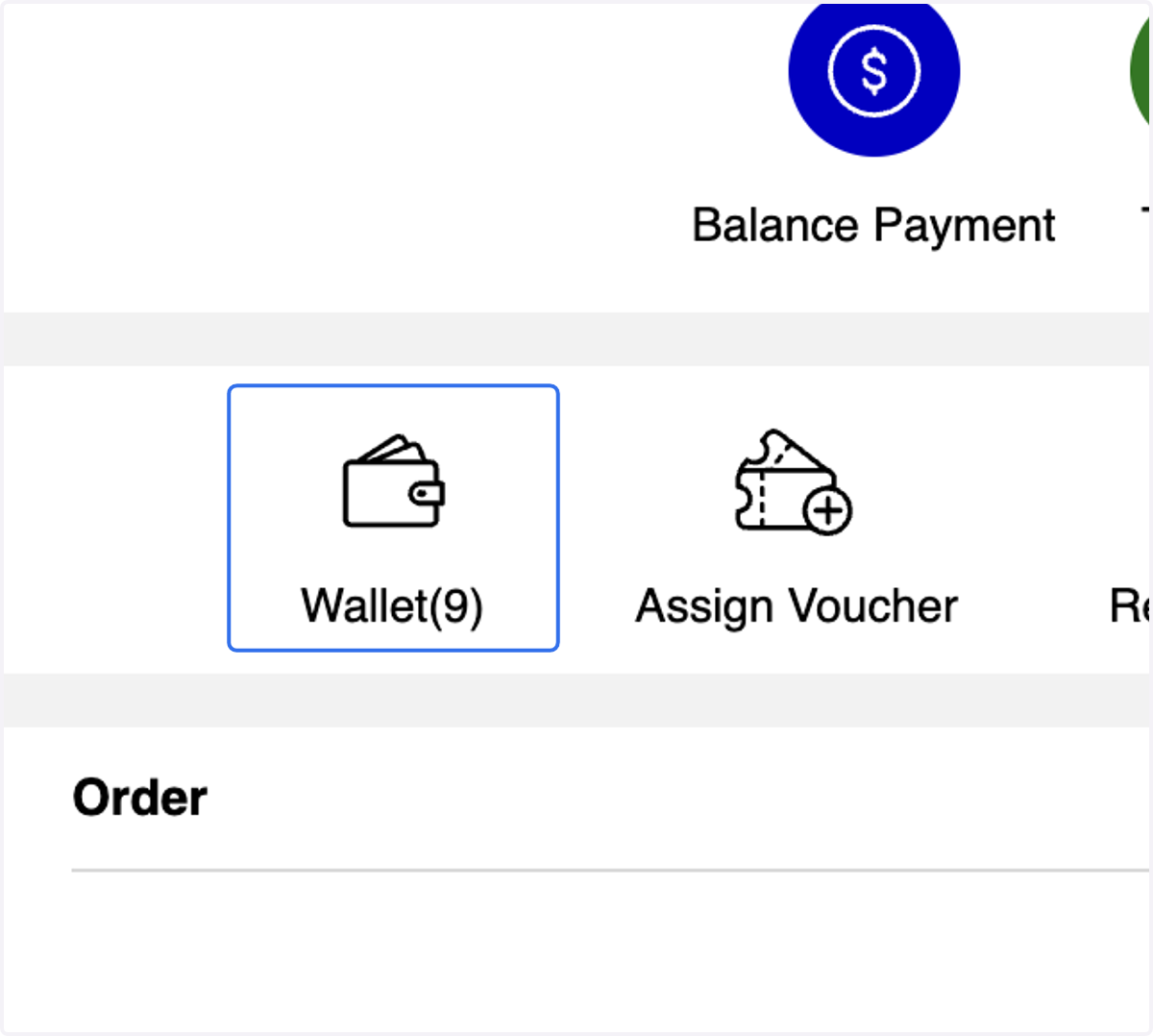Click on Wallet