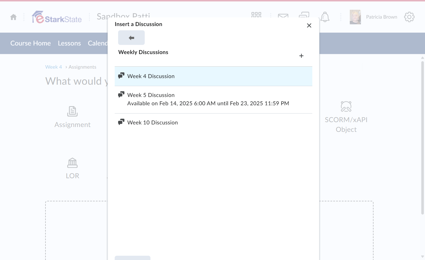 Click on Week 4 Discussion…