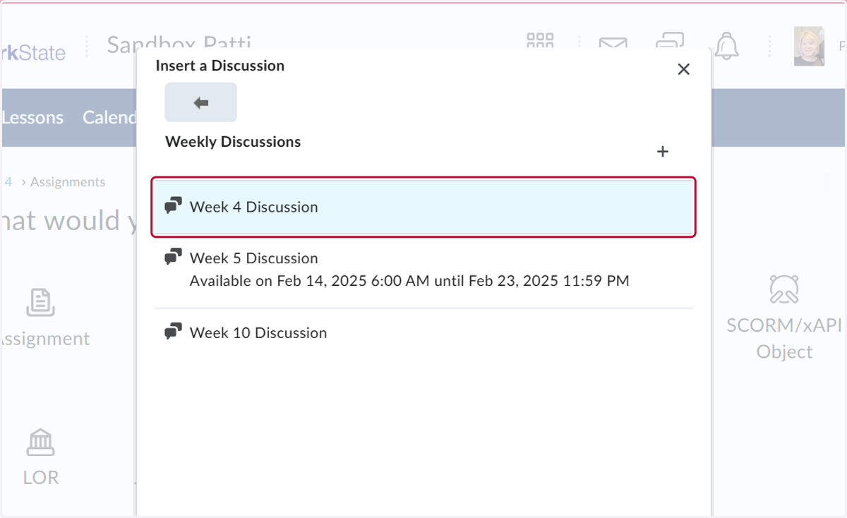 Click on Week 4 Discussion…