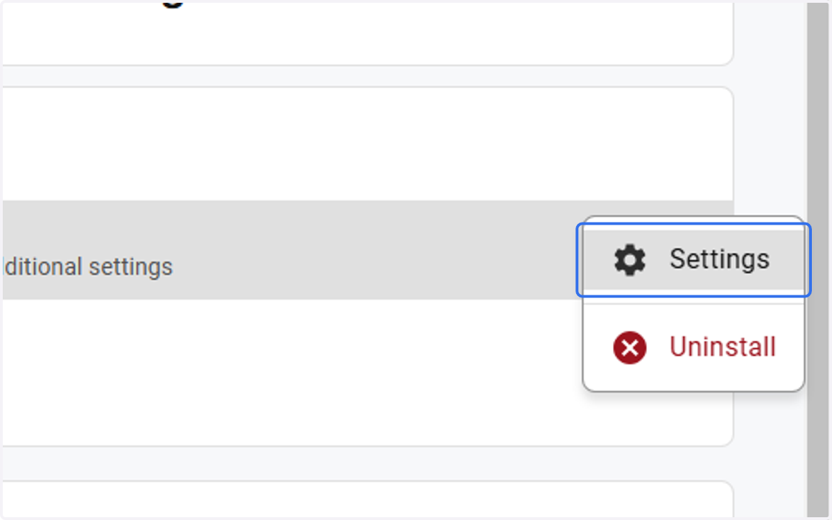 Click on Settings