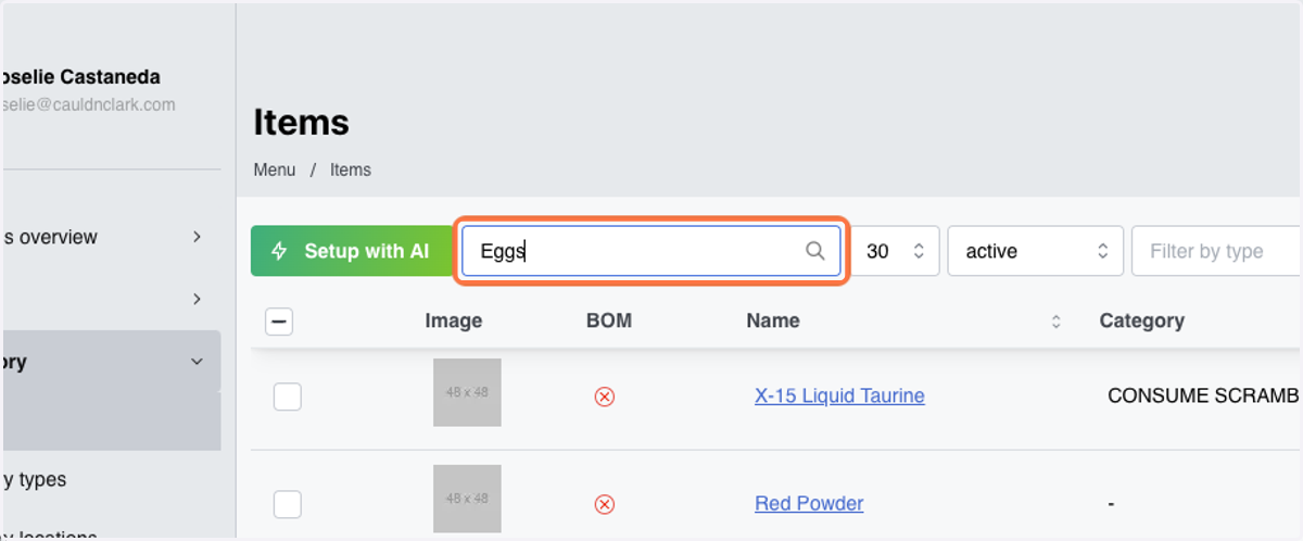 To verify the refresh the page and Search item(s)