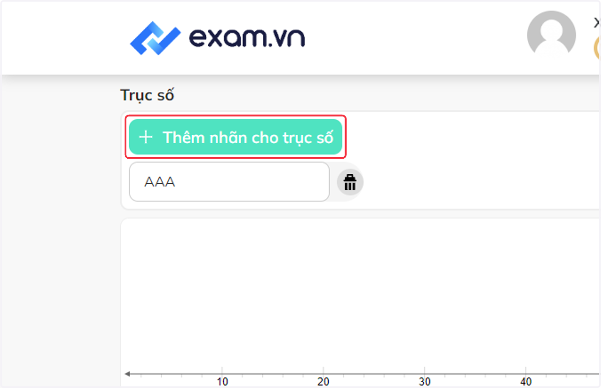 Nếu cần thêm nhãn, tiếp tục bấm chọn "Thêm nhãn cho trục số"