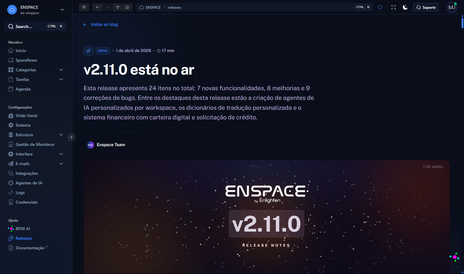 Para fechar o blogpost acessado, clique em Voltar ao blog
