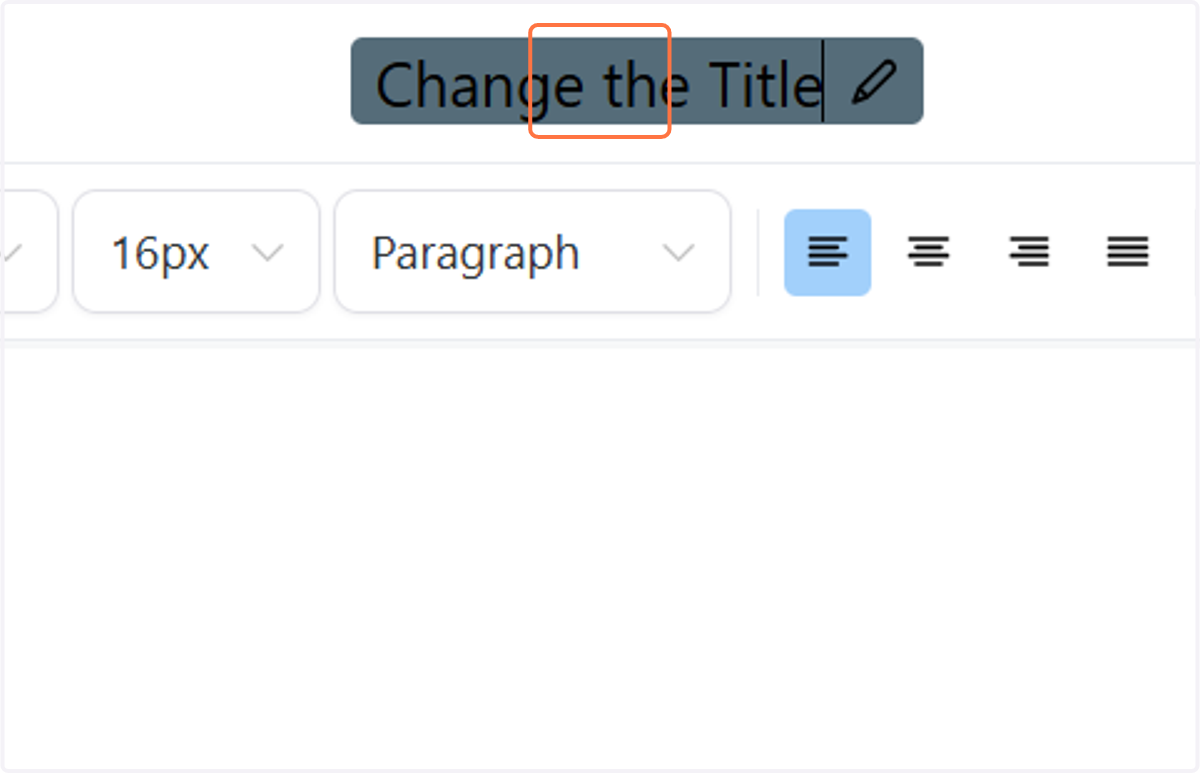 Change the Title at the top