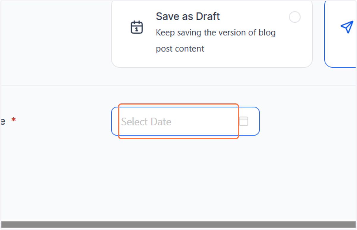 Click on Select Date