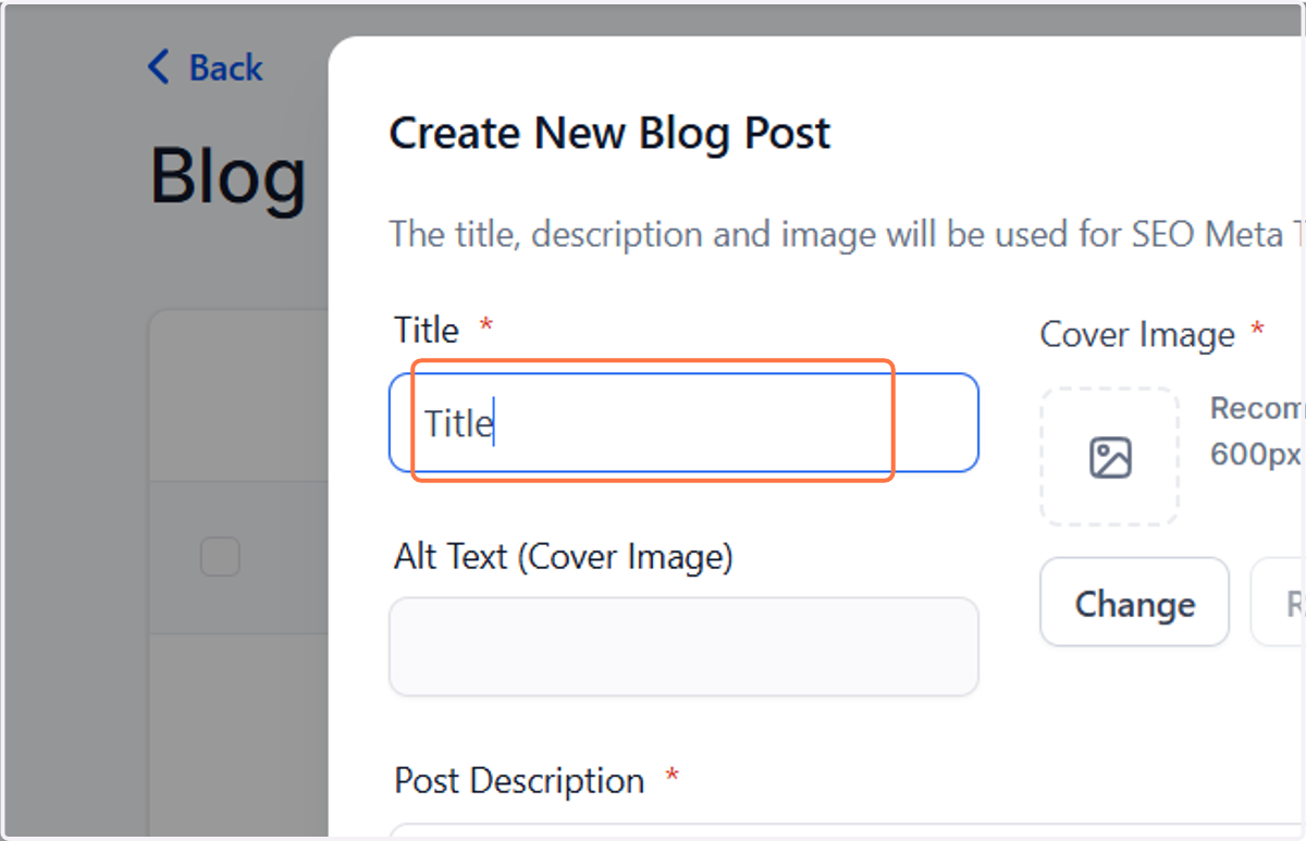 Add your post's title