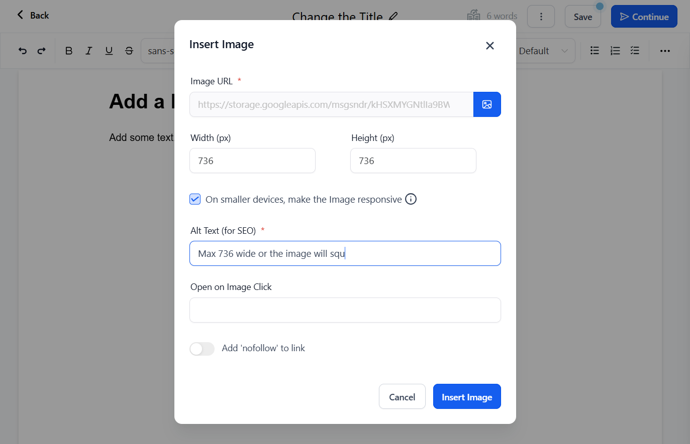 Add an Alt Text that will help Google find your blog post