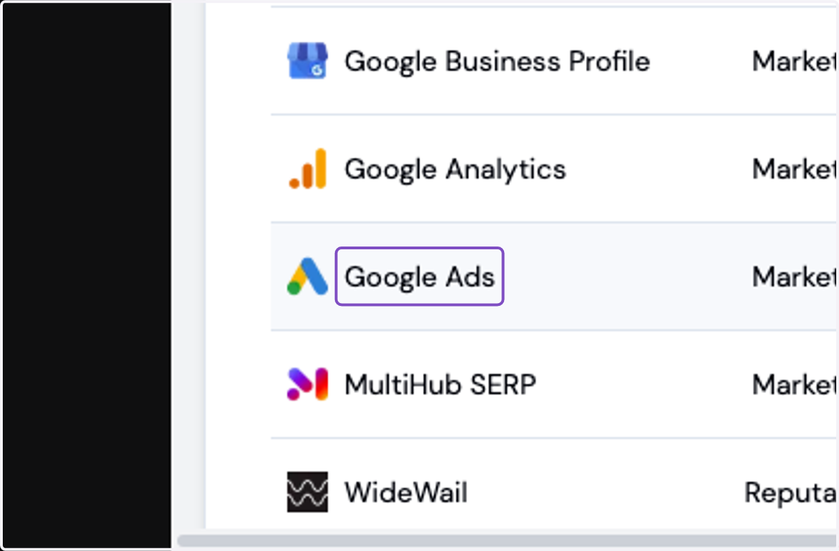 Click on Google Ads
