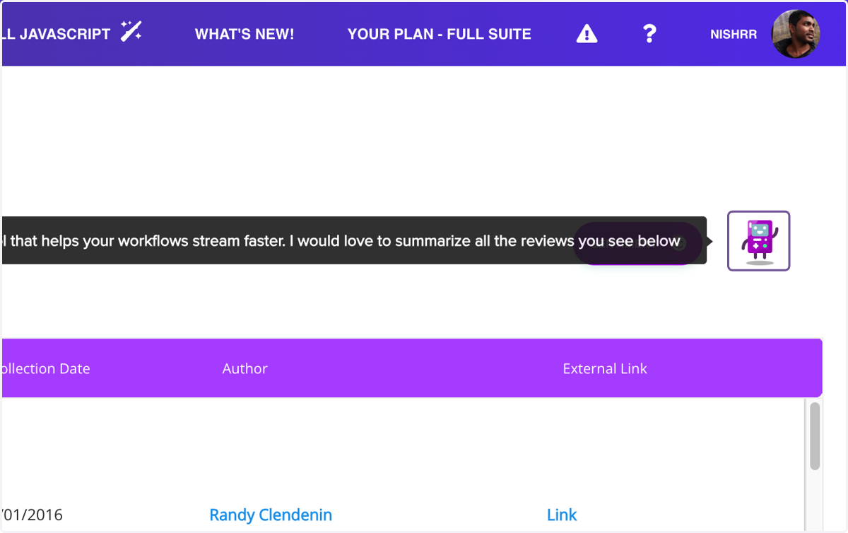 Click on I'm a generative A.I tool 'Trustbot'