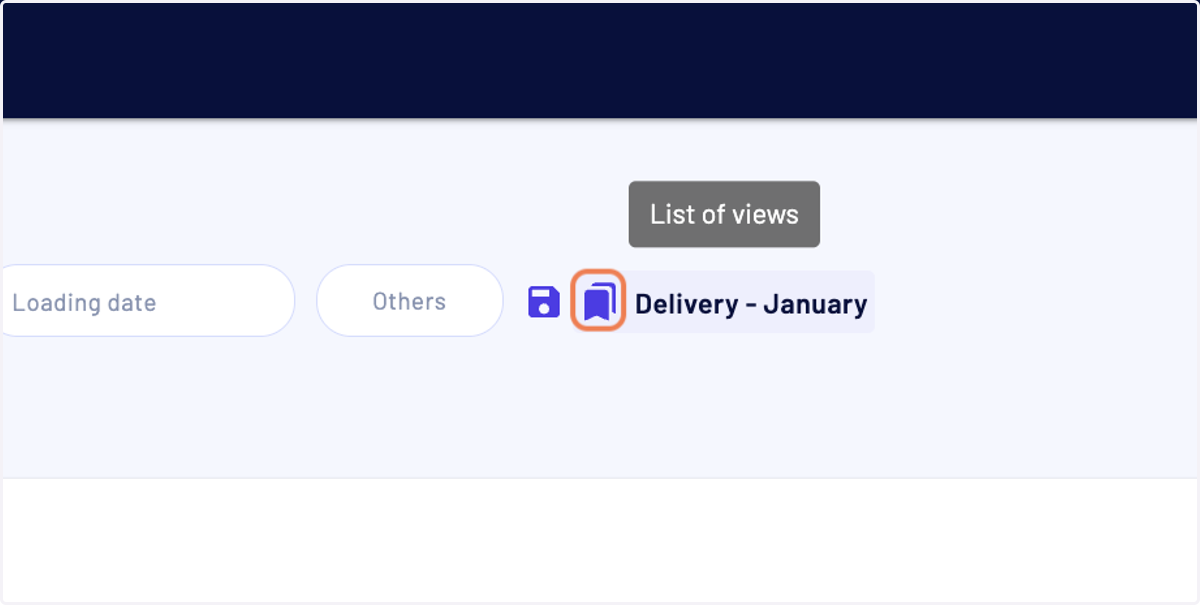 Then you can go to "List of views" to edit your view parameters