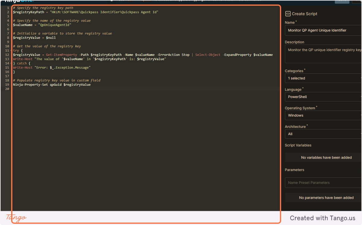 Monitor QP Unique Identifier in NinjaOne RMM – CyberQP