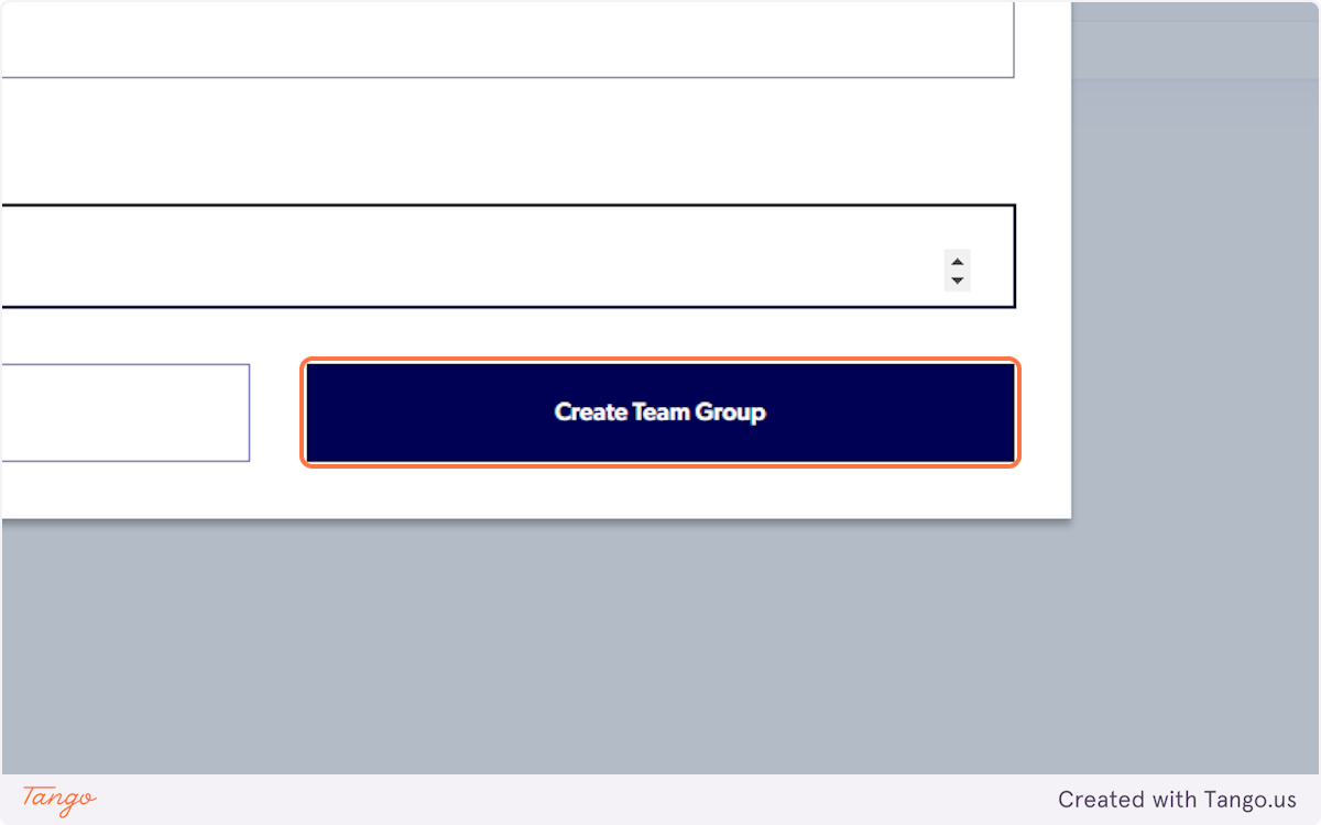 Click on Create Team Group