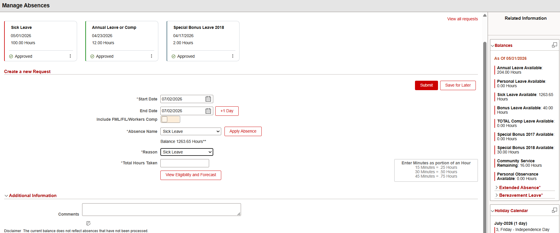 Select Reason from the dropdown.