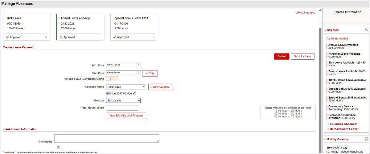 Select Reason from the dropdown.