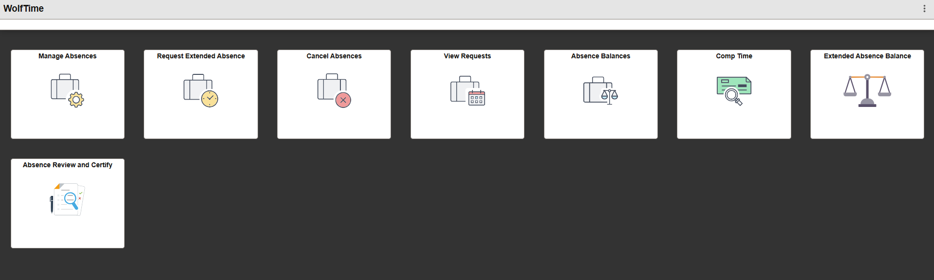 Navigate to Manage Absences Tile